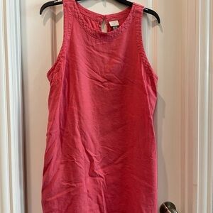 a new day Pink Linen Blend Shift Dress with Pockets
